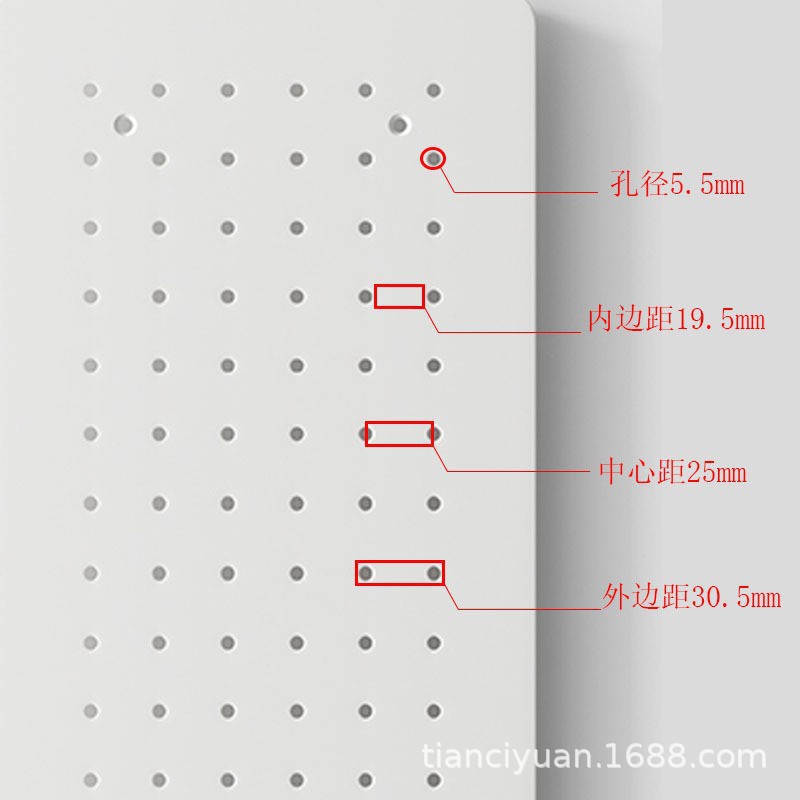 Перфорированная панель с круглыми отверстиями, стеллаж для хранения, подвесные аксессуары, крючок, универсальная панель для хранения