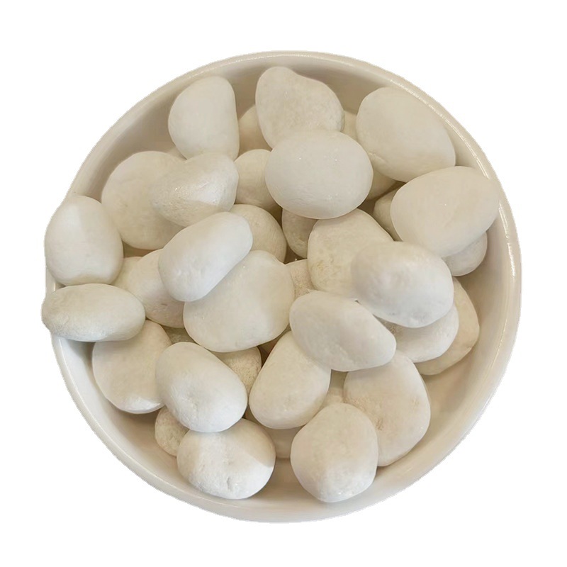 Pebbles White Stone Gravel Courtyard Paving Decorative White Stone Dry Landscape Landscaping White Gravel White Stone