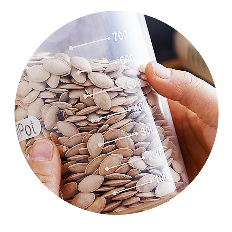 Transparent Plastic Sealed Jar Milk Powder Jar Round Food Jar with Lid Kitchen Grain Storage Box Storage Jar