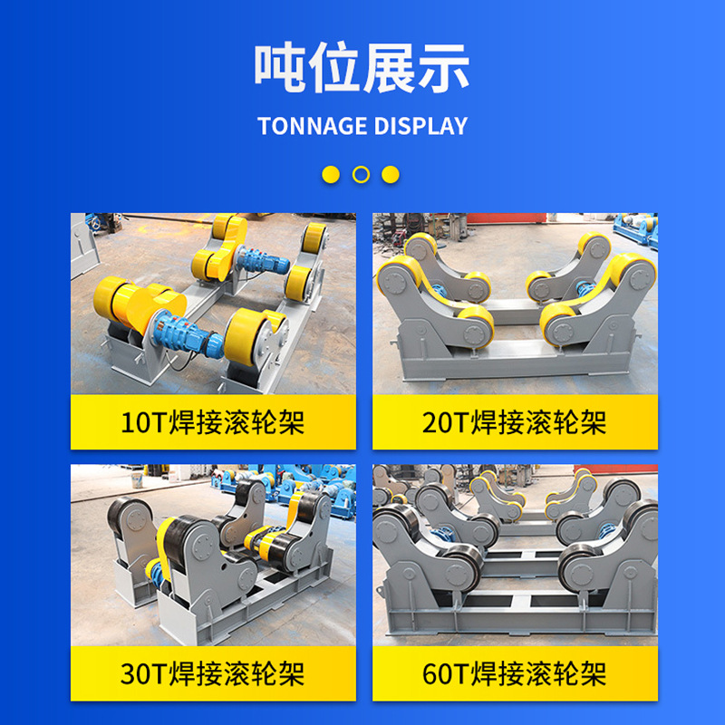 Adjustable automatic welding roller frame 30 tons polyurethane roller frame processing factory 30t self-adjusting roller frame