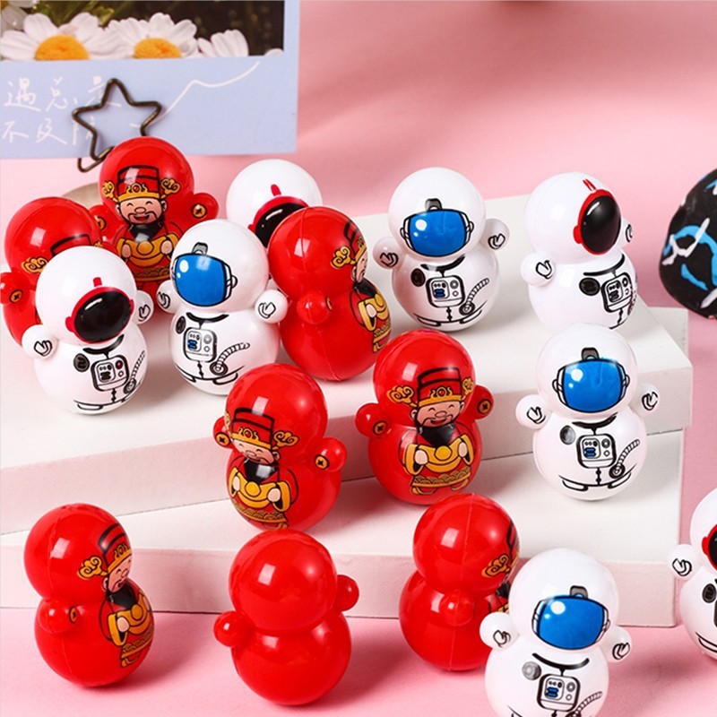 Cross-border exclusive mini tumbler casual nostalgic gift twist egg toy cartoon pattern desktop small swing