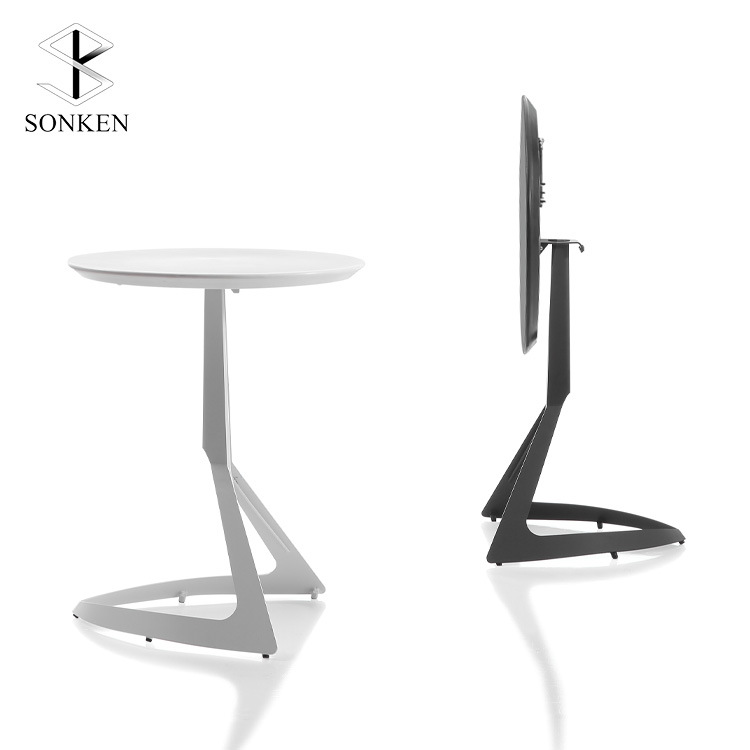 Simple Fashion Foldable Round Table Household Balcony Table Milk Tea Shop Coffee Table Negotiation Table