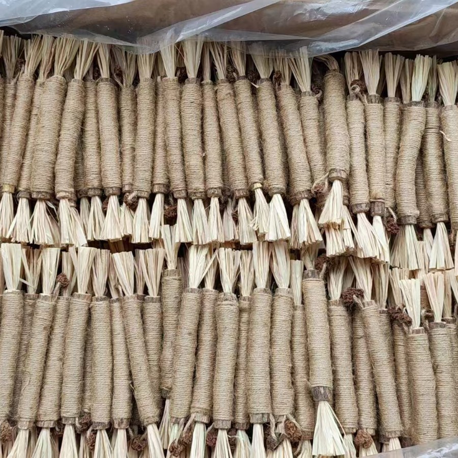 Popular Cat Toy Cat Teething Stick with Raffia for Cleaning Teeth, Catnip Teaser Stick for Chewing and Durable Bite Resistance