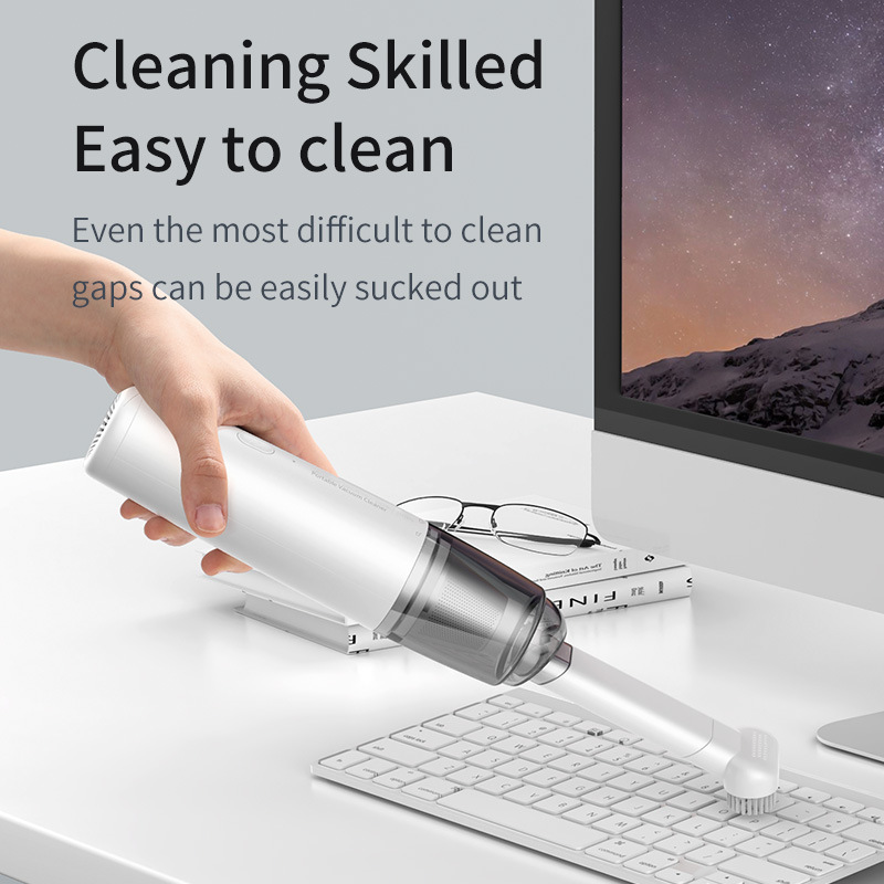 Car vacuum cleaner household mini portable mite remover wireless charging high-power handheld powerful dust collector