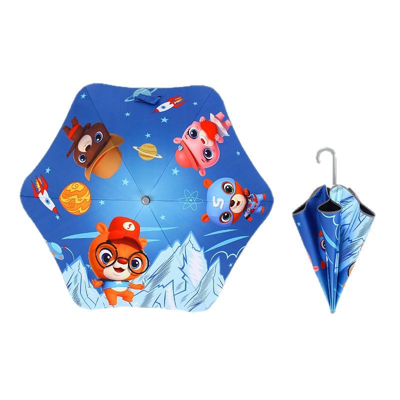 Children's Umbrella, Safety Rounded Corner Umbrella, Anti-Poke Umbrella, Toddler Umbrella, Vinyl Parasol, Rain or Shine Sun Umbrella