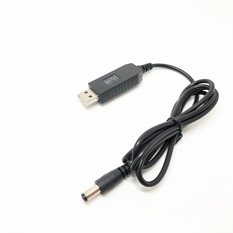 With light transparent shell USB boost line mobile power charging Treasure 5v boost 9V12V module wireless router
