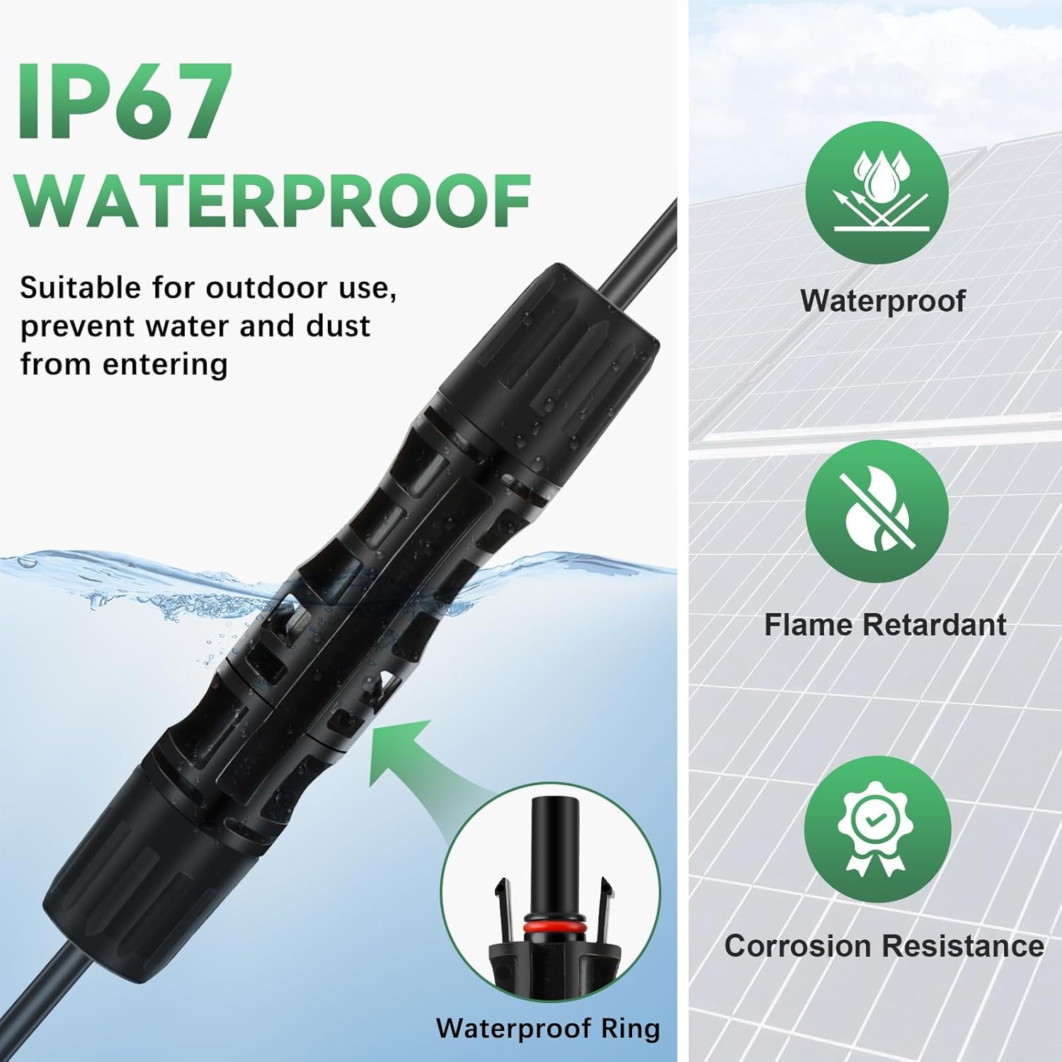 10 Paar Solar Stecker Set, Solarstecker, Pv Stecker Compatible