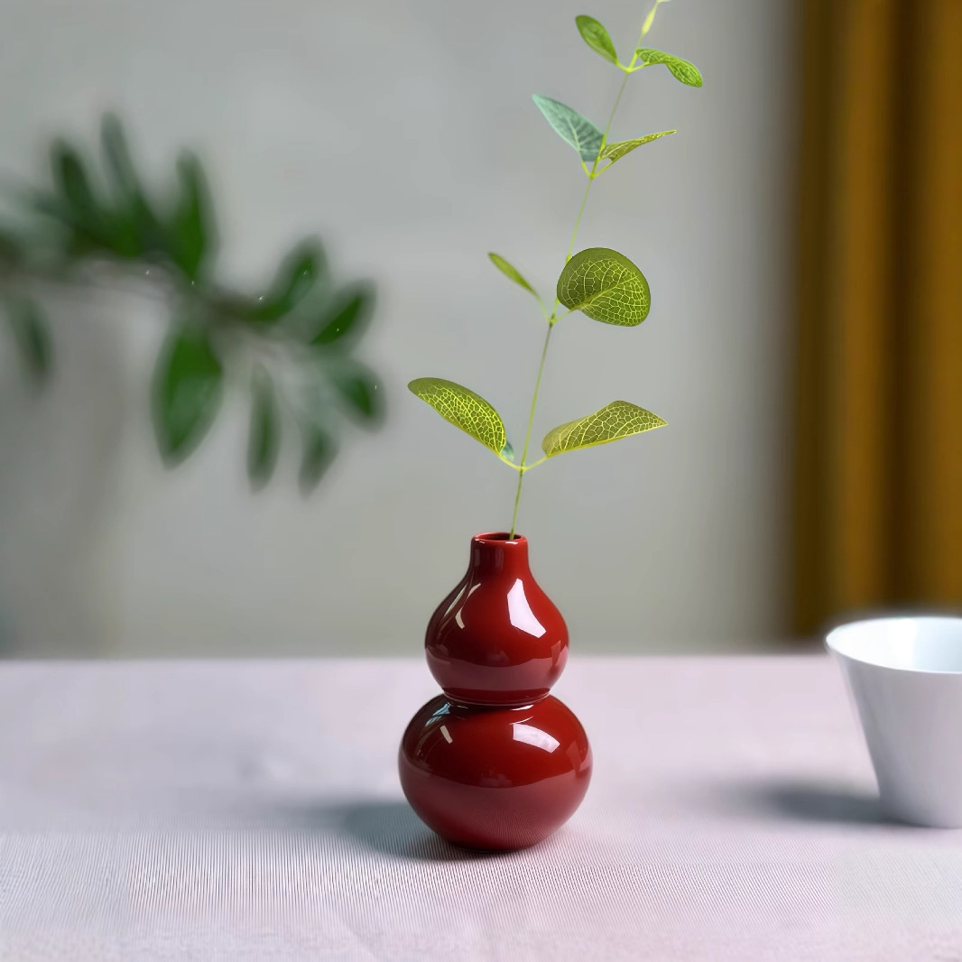 Керамическая маленькая ваза для декора чайной комнаты креативная