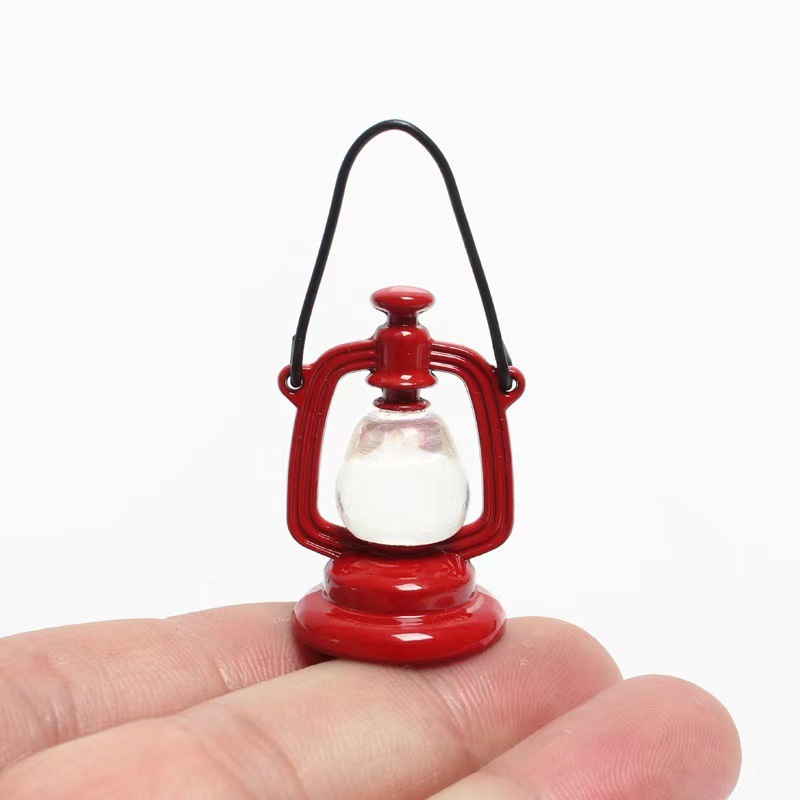 1:12 doll house mini simulation ancient kerosene lamp miniature lighting model simulation ornaments