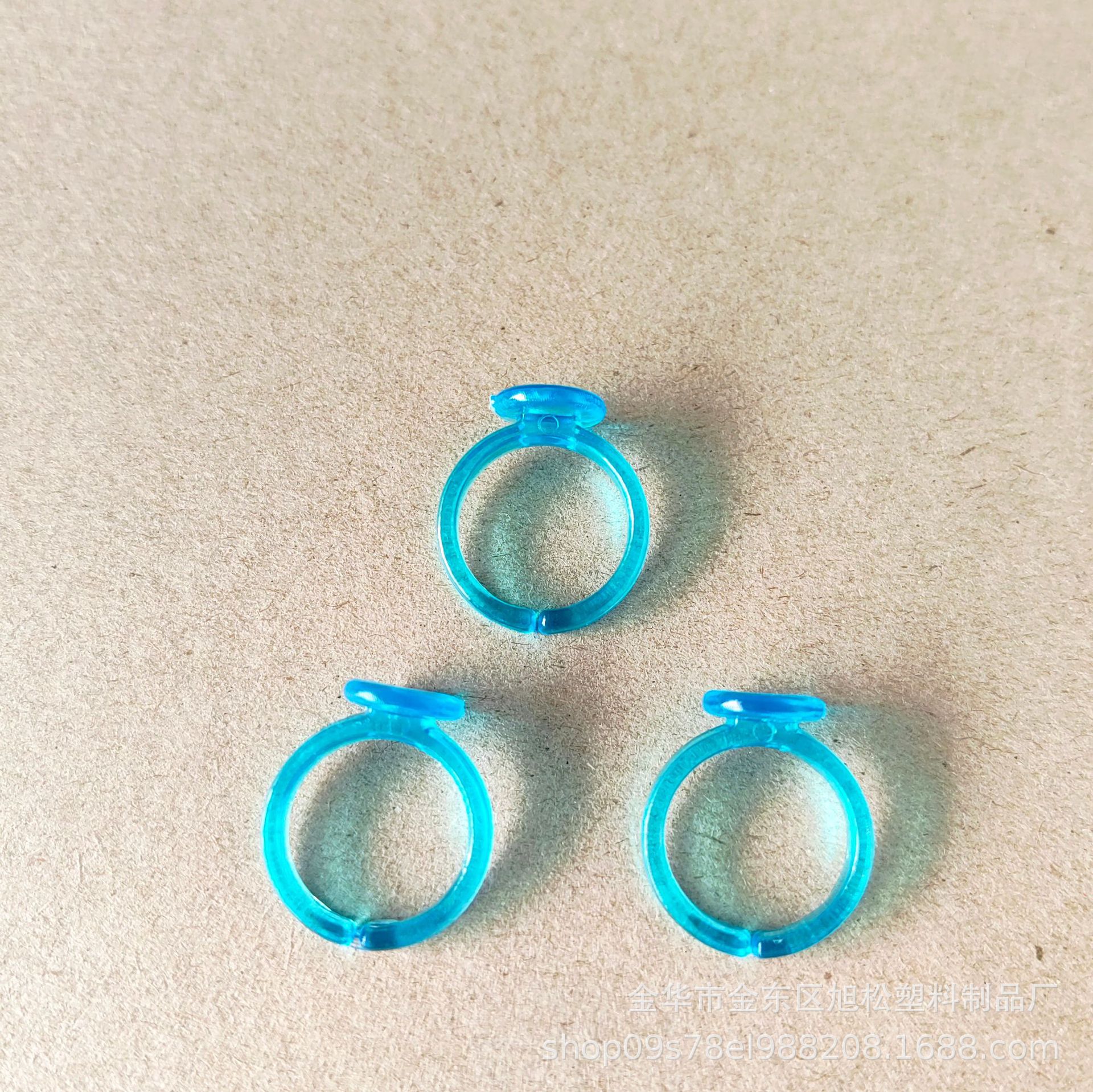 Children's Transparent Ring Base DIY Accessories Ring Base Empty Ring Plastic Open Ring Colorful Semi-Finished Jewelry