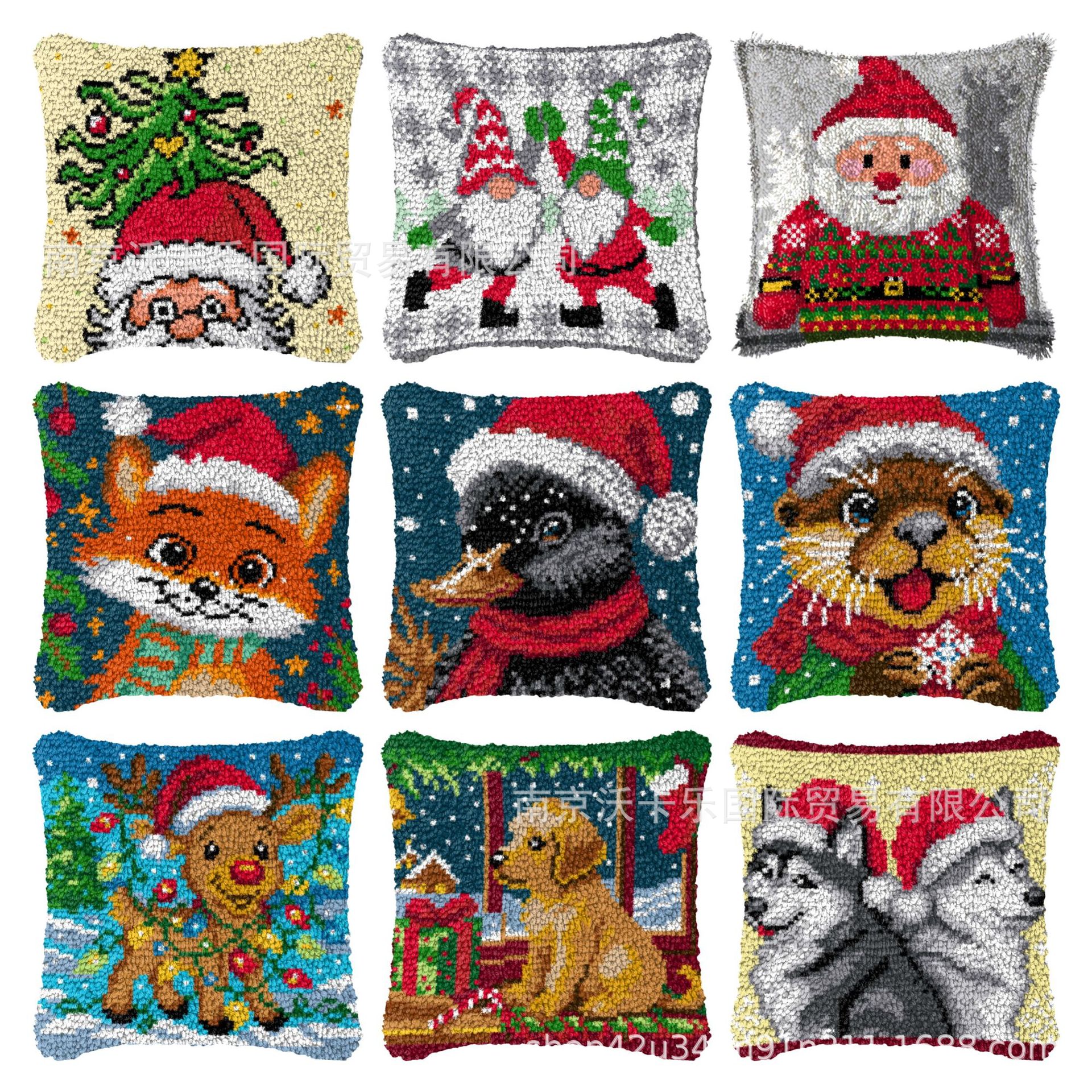 Набор материалов для вышивки рождественской подушки DIY сегмент шерсть кросс-бордерные поставки Amazon Wish