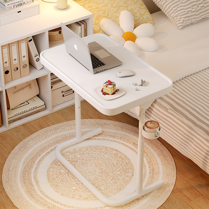 Movable Children's Study Table Student's Home Table Simple Desk Liftable Bedside Table Lifting Table for Primary School Students