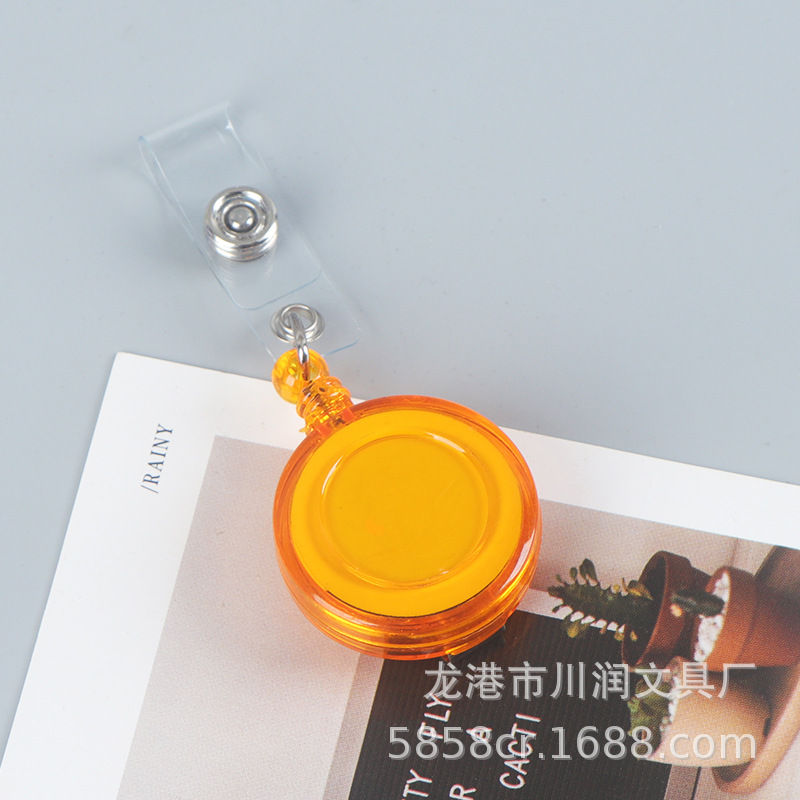 Round Easy-Pull Buckle Easy-Pull Telescopic Buckle Mobile Phone Anti-Lost Device Badge Clip Badge Hanging Buckle Retractable Buckle