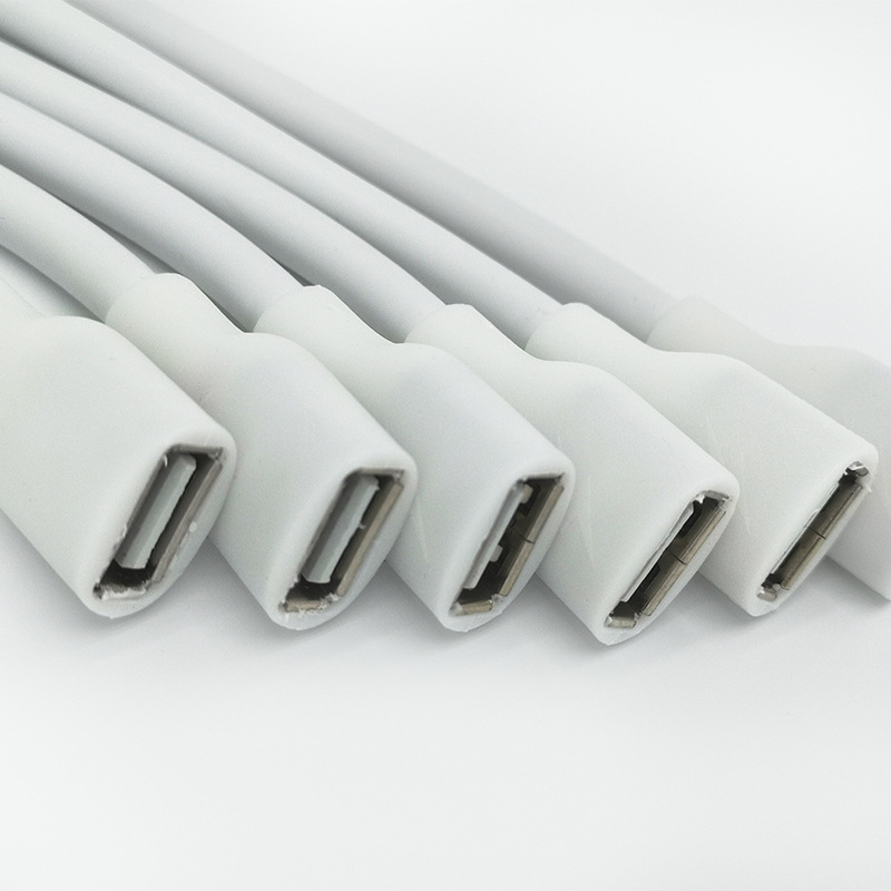 Manufacturer Wholesale New USB Male to Female Extension Cord Two-Core Power Cord Shaped Hose Charging Cable Snake-Shaped Customization