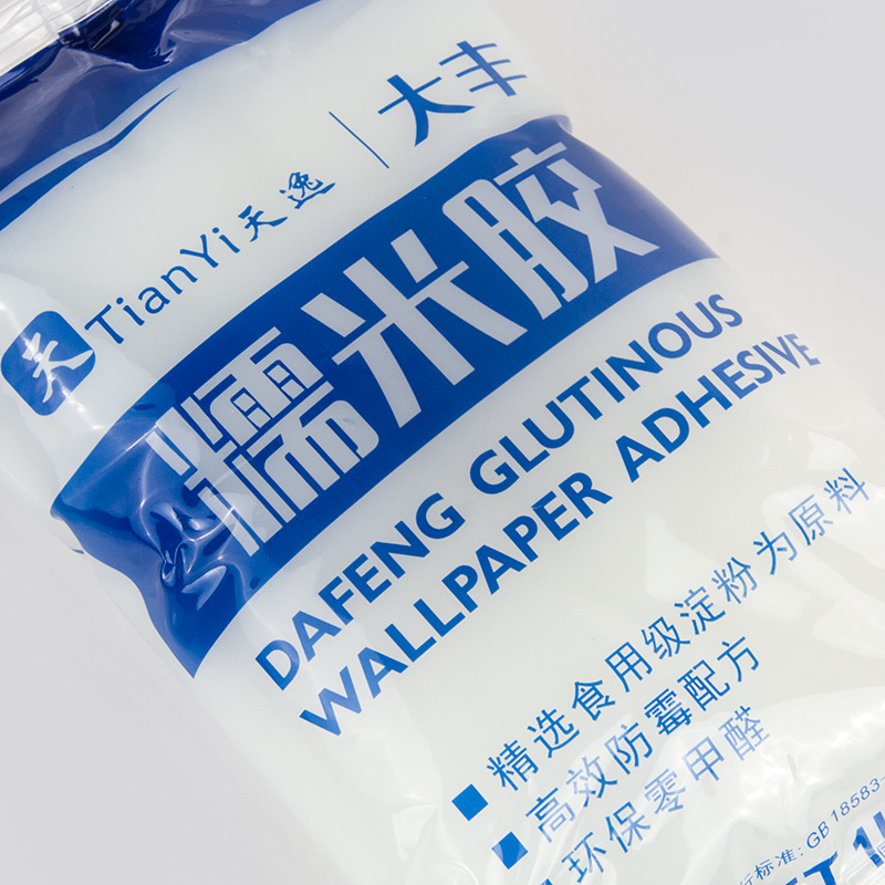 Dafeng 1kg Glutinous Rice Glue Tianyi Wallpaper Glue Wall Covering Glue Wallpaper Glue Mural Glue Manufacturer Wholesale Delivery