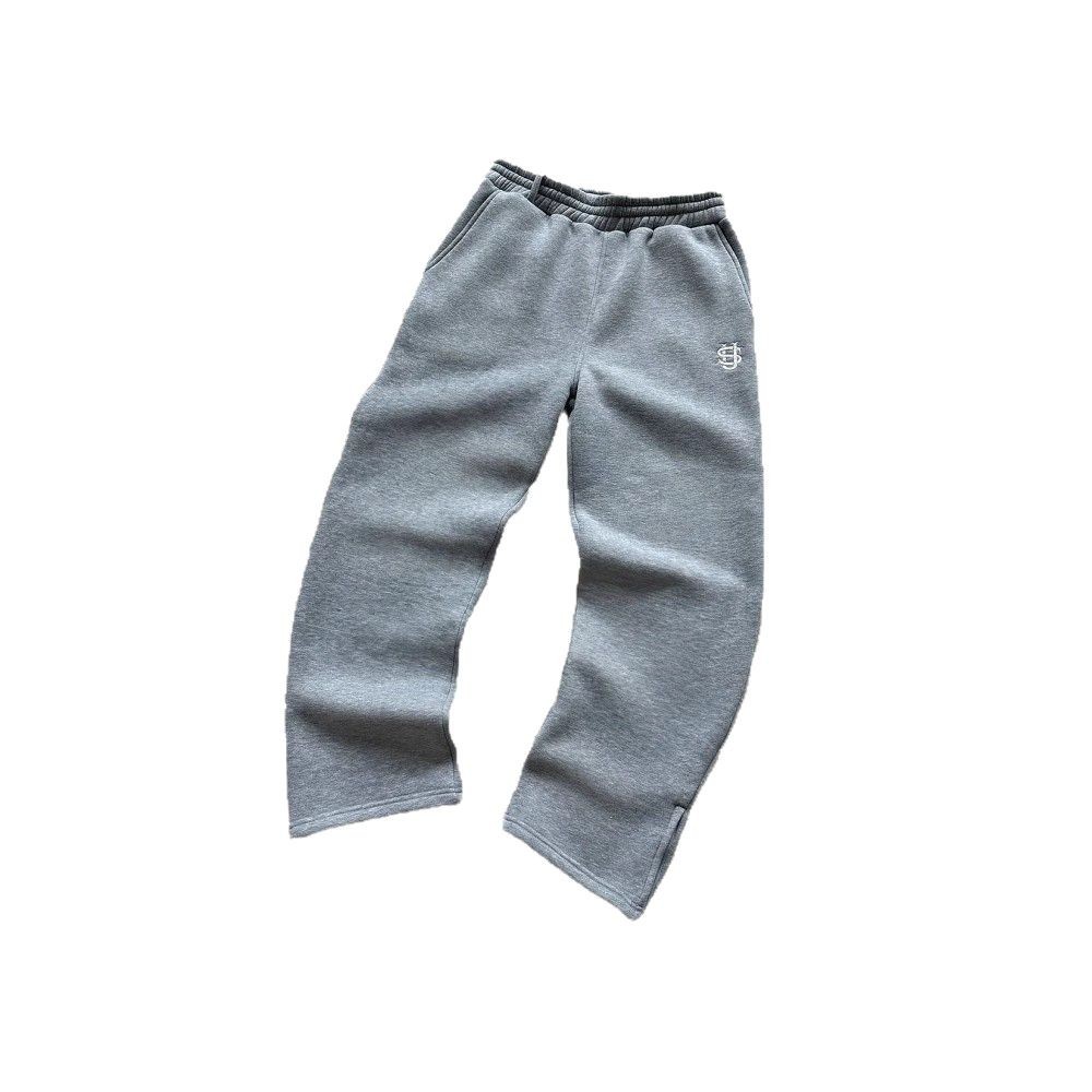 European and American Foreign Trade Cross-border Elastic Tying Rope Zipper Sweatpants Solid Color Casual suit High Street Hip Hop Rap Street