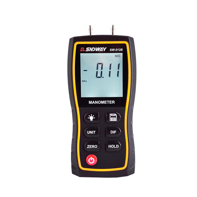 Shendawei Sw512B/Sw512C Digital Differential Pressure Gauge Handheld Differential Pressure Gauge Pressure Gauge Negative Pressure Tester
