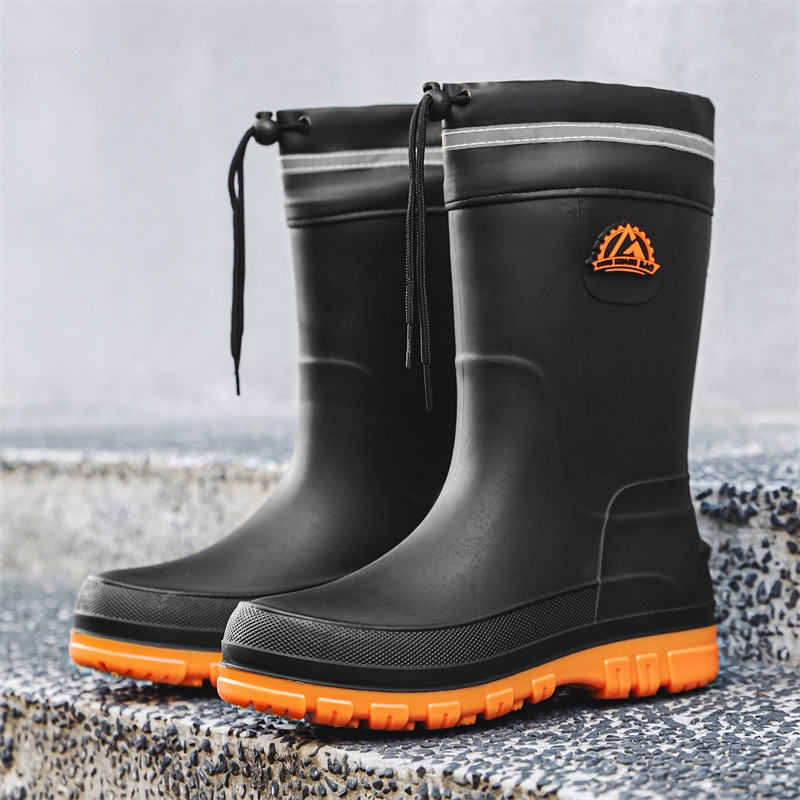 Водонепроницаемые ботинки для мужчин, короткие, нескользящие дождевики для взрослых и студентов, корейский стиль, модные