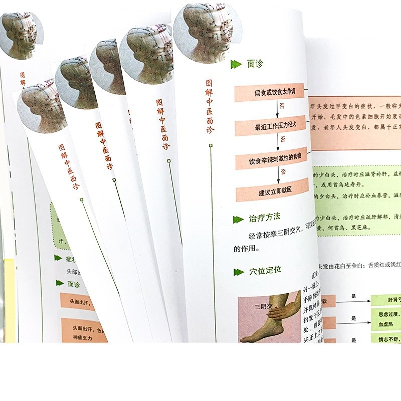 Quality Life Illustration Chinese Medicine Face Diagnosis Color