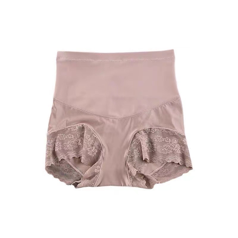 Belly-Tinting Hip-lifting Pants High-waisted Panties Women's Slimming and Flesh-hiding Summer Thin Breathable Seamless Naked Safety Pants