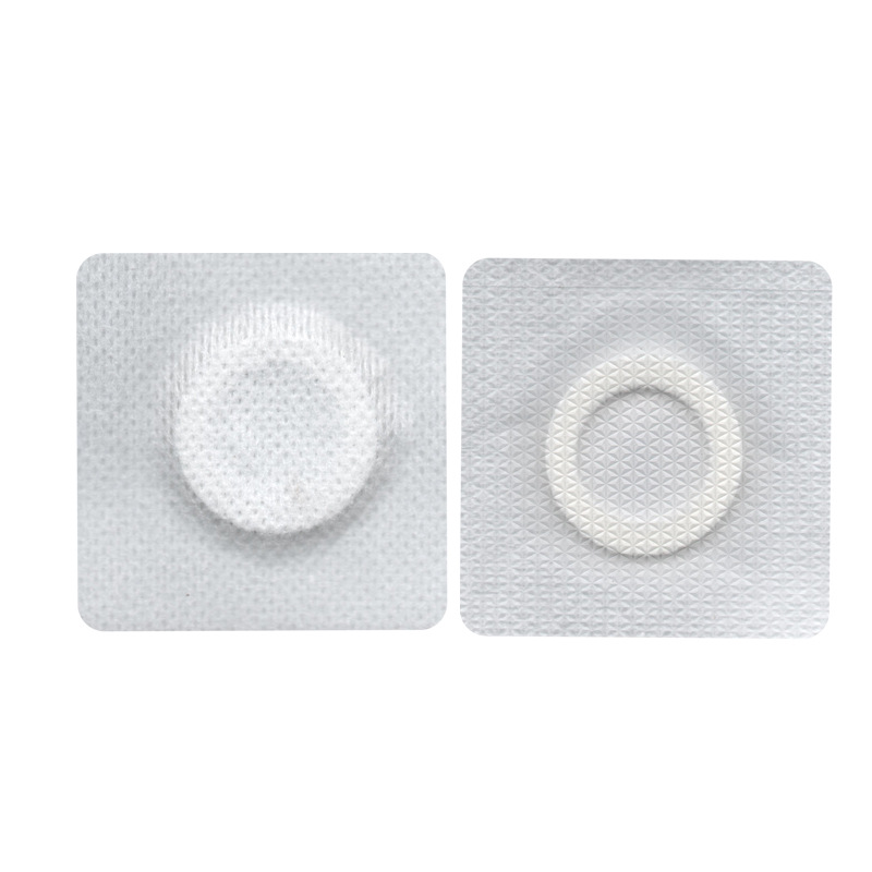 Silicone gel blank mesh spunlaced cloth plus circle pediatric empty paste blank plaster acupoint paste navel paste