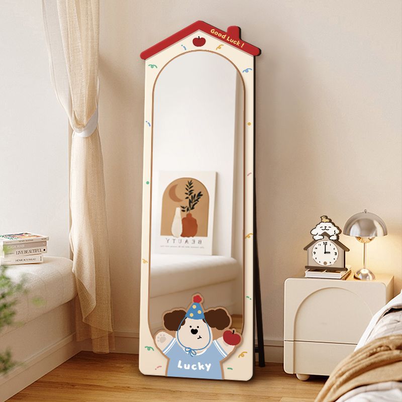 Милое зеркало до полного роста для дома Настенное зеркало Трендовый стиль для спальни девочек Зеркало в стиле крема