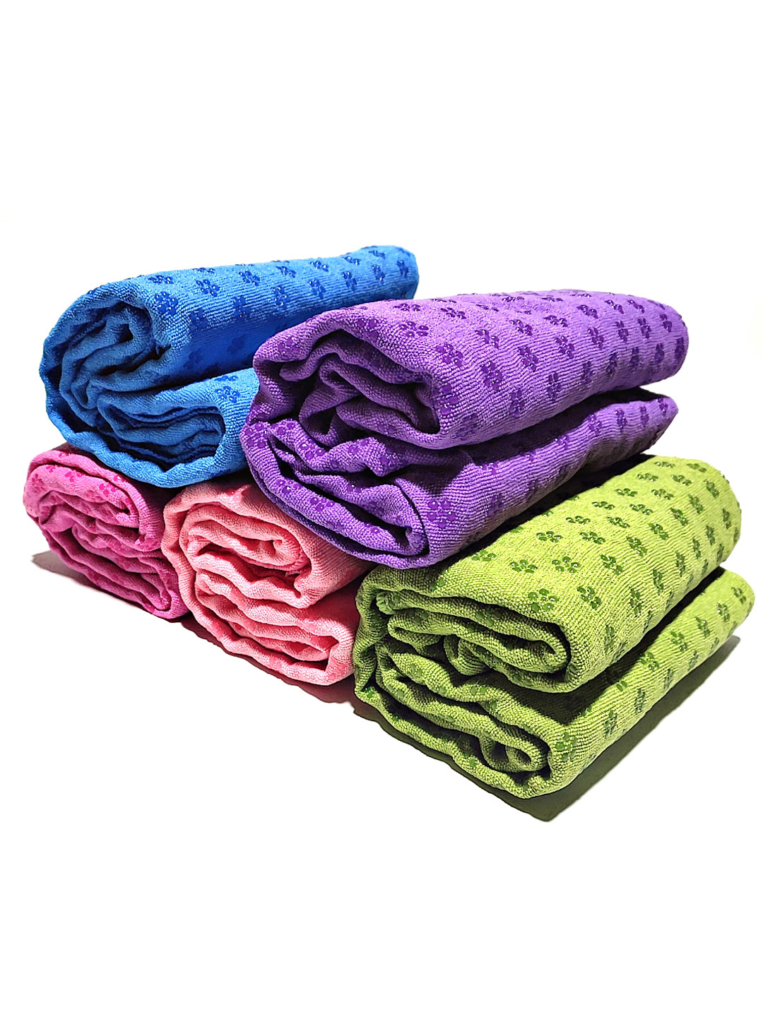 PVC Plum Blossom Yoga Household Spreading Towel Sweat-Absorbing Thickened Non-Slip Towel Cloth Pad Portable Yoga Fitness Sports Blanket