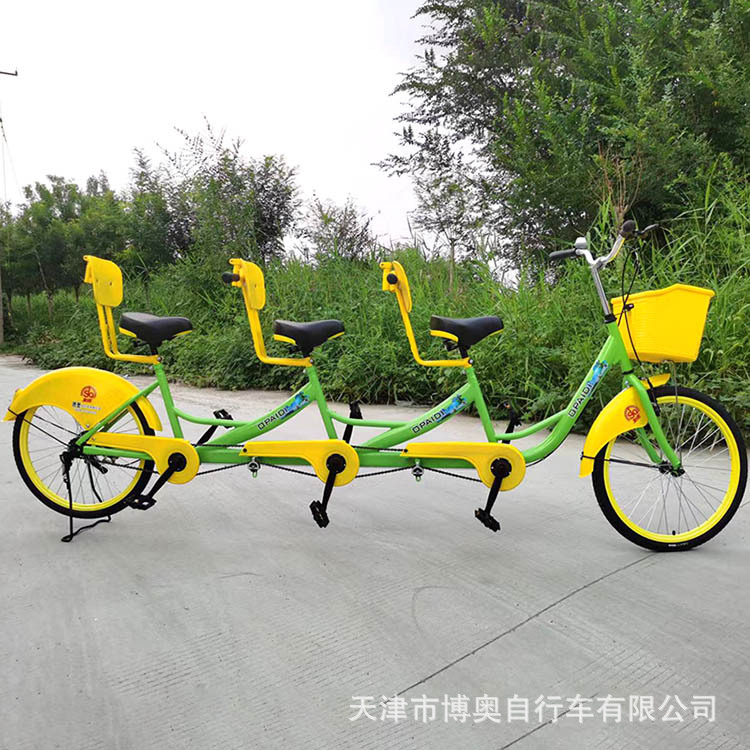 Трехместный велосипед, семейный велосипед, для пар, близнецов, семейного фитнеса, аренда в живописных местах, взрослая версия