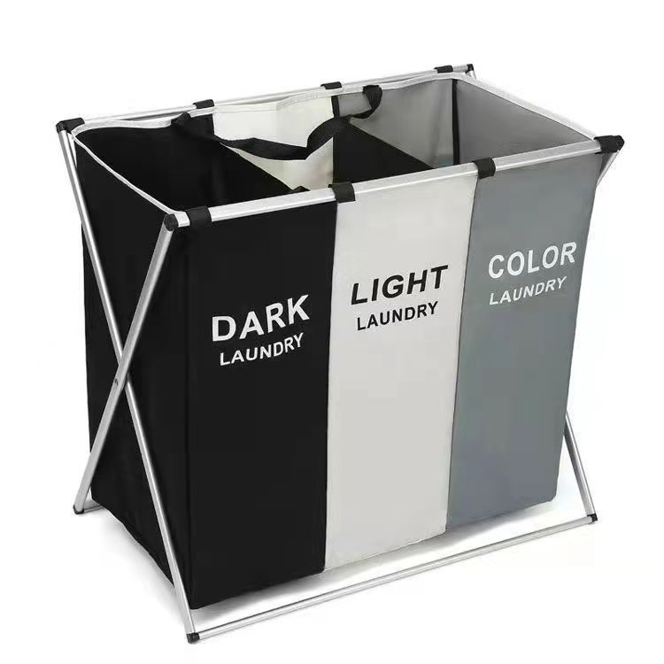 Cross-Border Manufacturer Direct Sales Household Dirty Clothes Basket Foldable Large-Capacity Storage Basket Oxford Cloth