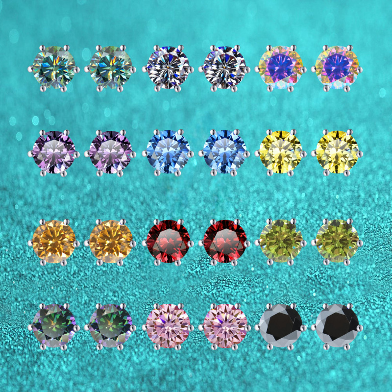 Серьги из стерлингового серебра 925, с моиссанитом, оптовая продажа