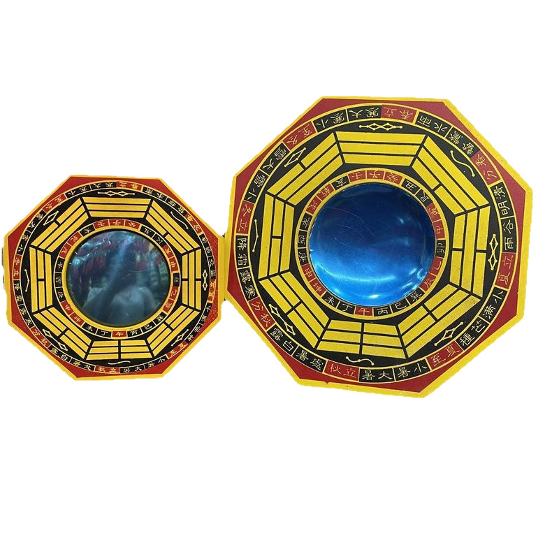 Factory supply 8 inch Four Seasons convex concave color Bagua compass Bagua pendant concave mirror convex mirror crafts