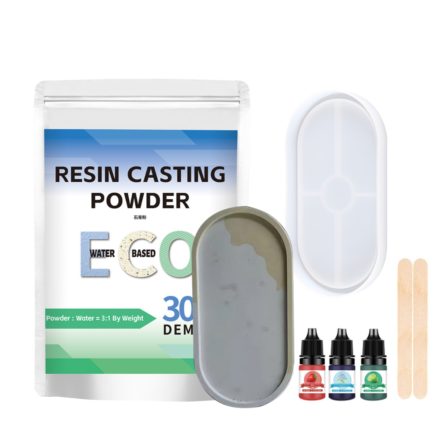 Кросс-бордовые ароматерапевтические гипсовые порошки, терраццо, водоразбавляемая смола, украшения, формы, свечи