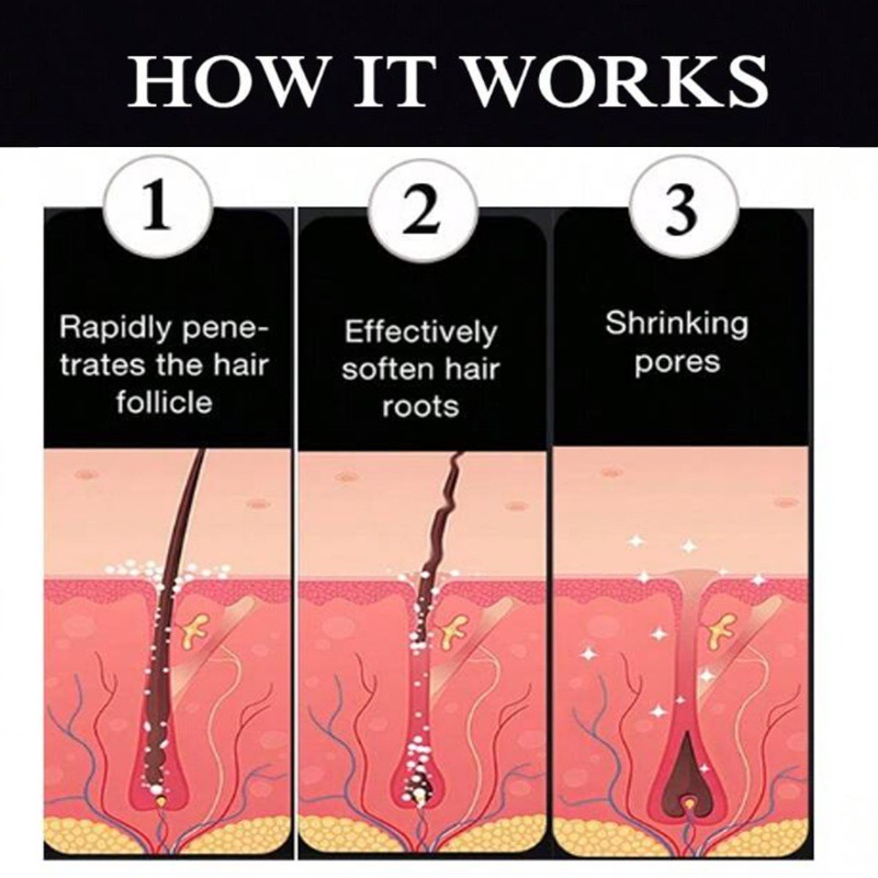 East Moon Men's Hair Removal Cream to remove armpit hair, leg hair, chest hair, skin cleansing, mild and non-irritating portable hair removal