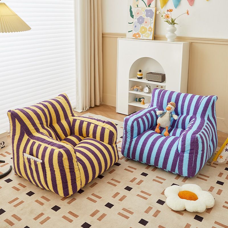 Internet Popular Lazy Sofa Chair Dopamine Children Mini Sofa Baby Reading Corner Cute Small Sofa Cartoon Stripes