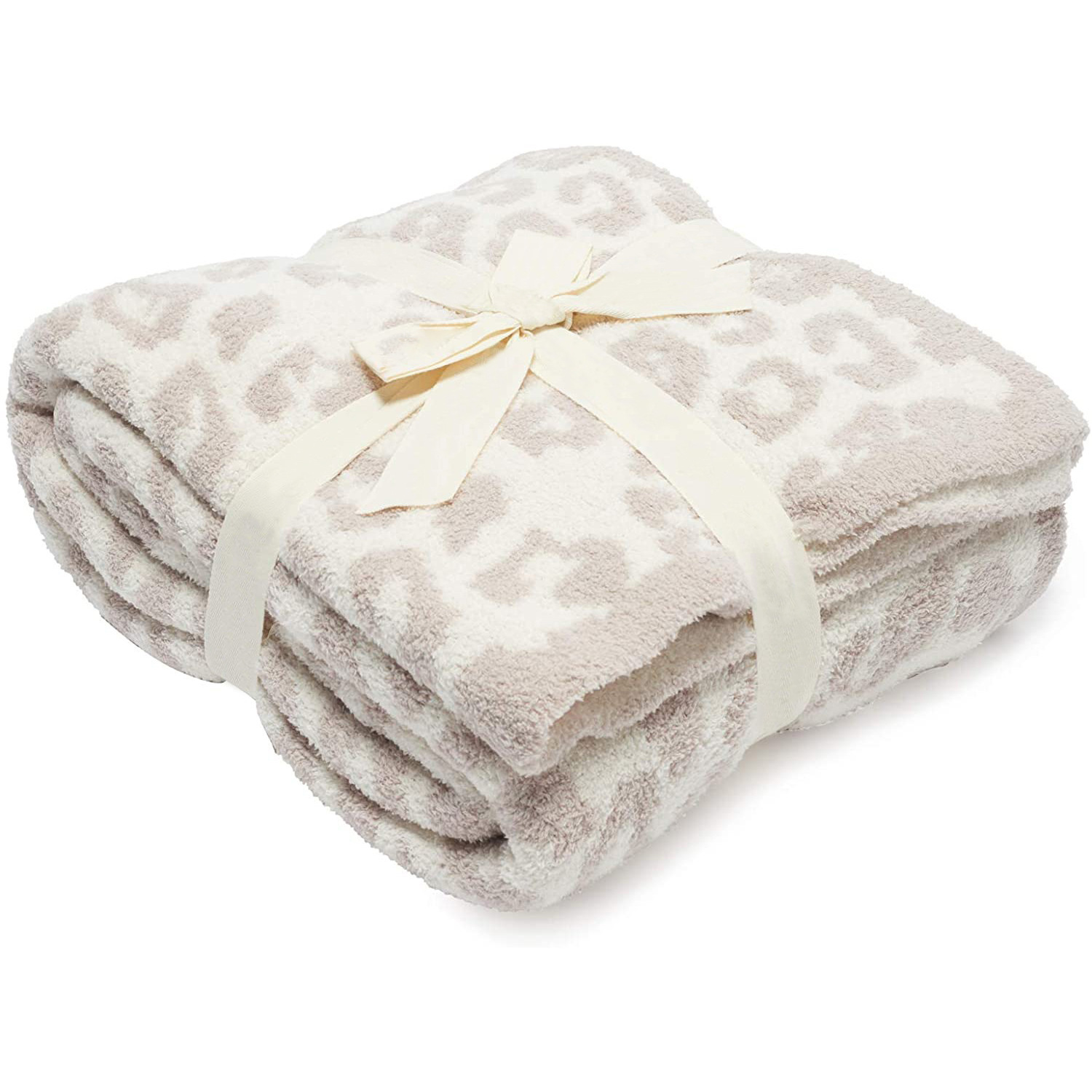 Half-side wool blanket children's knitted leopard print blanket fleece-lined knitted blanket barefoot leopard print blanket dream blanket