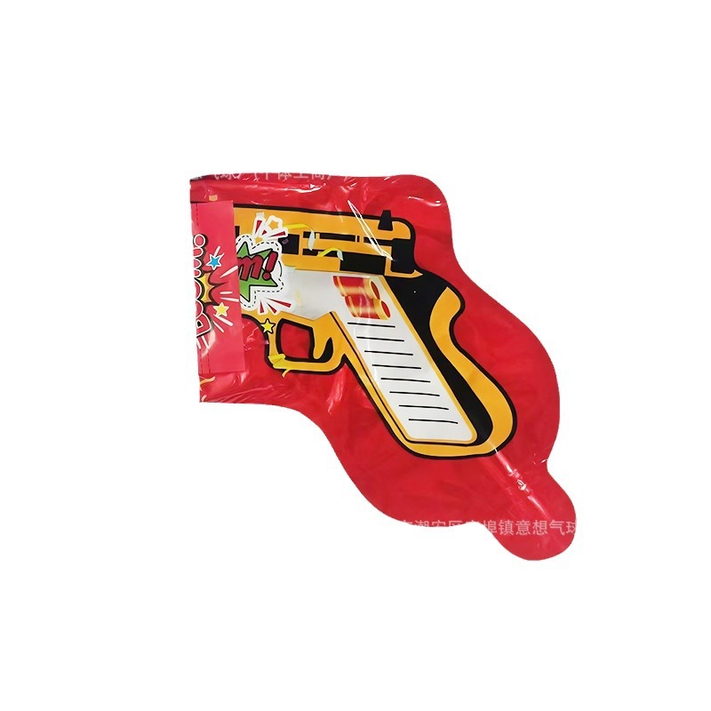 Firework Gun Inflatable Birthday Firework Pistol Children's Handheld Ribbon Gun Spray Gun Prop Party Cannon Gadget