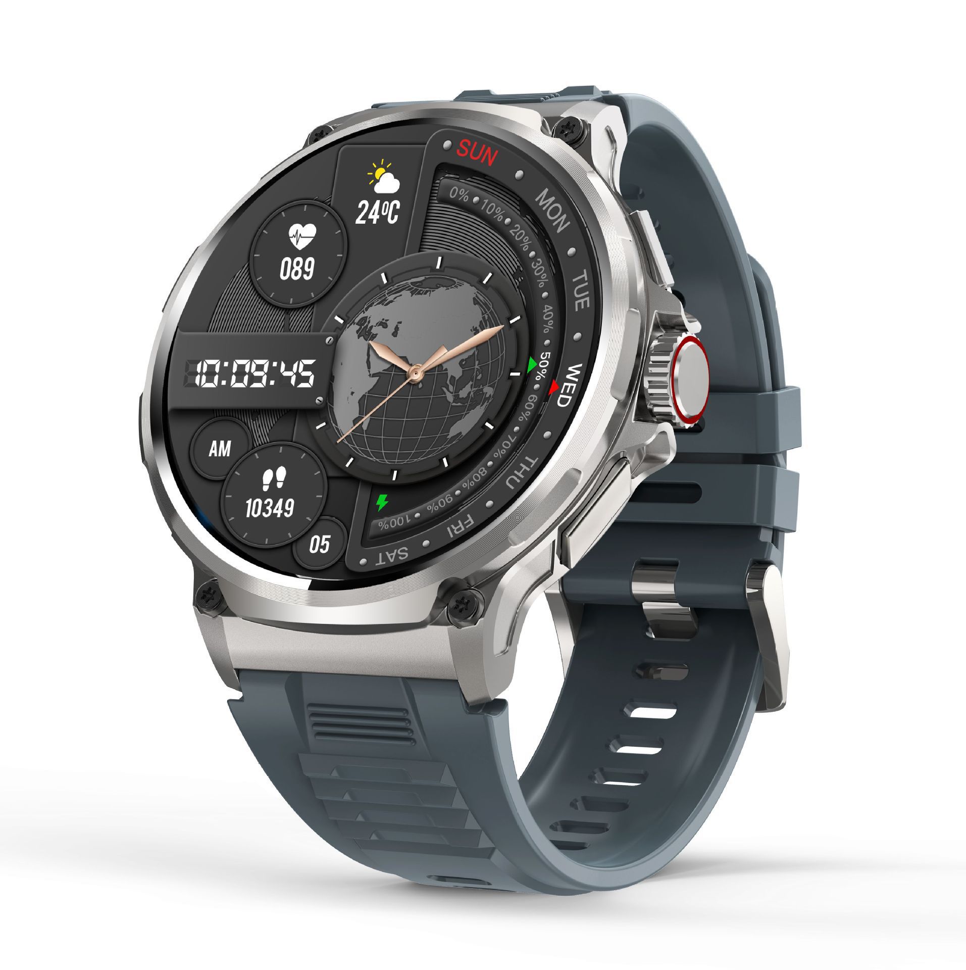 Cross-border V69 smart watch 1.85 inch Bluetooth call large screen heart rate blood oxygen multi-sports waterproof smart watch