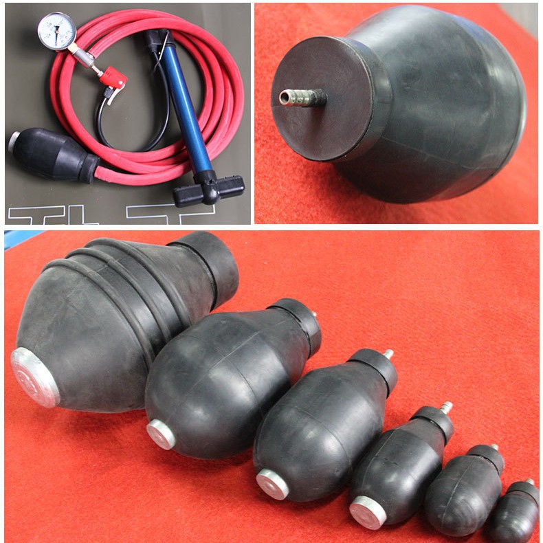 Municipal sewer pipe plugging repair airbag plugging UHV water blocking water sealing Test airbag rubber airbag