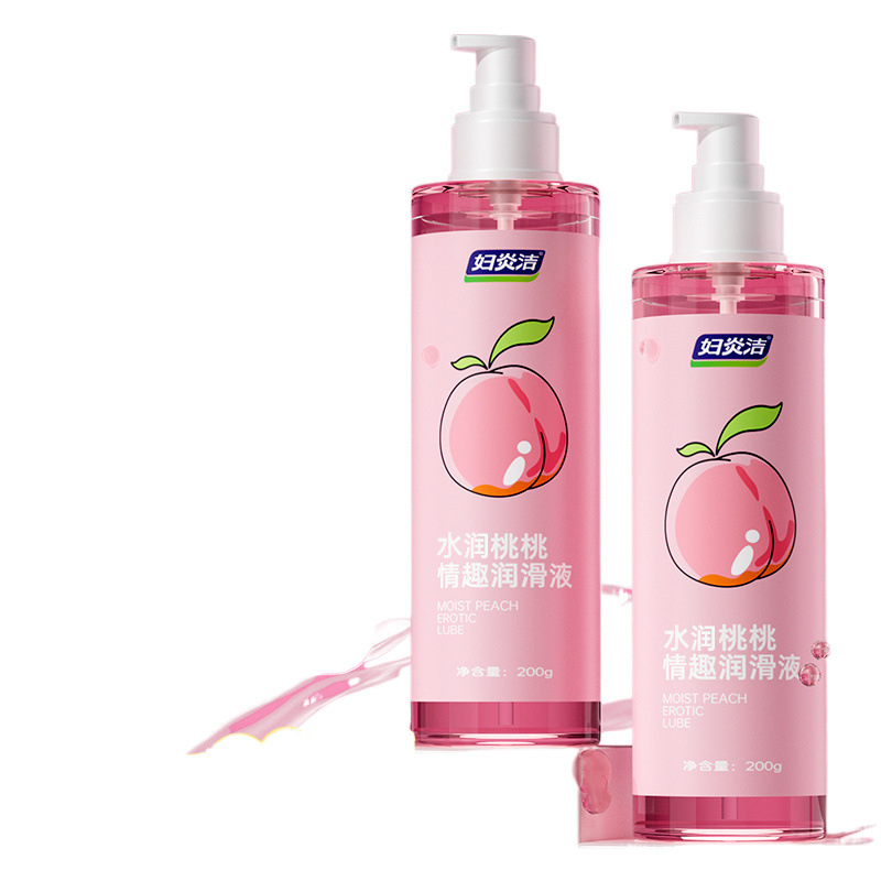 Fuyanjie Lubricant Liquid Couple Products for Men and Women, Adult Fun Peach Flavor Water-Free Essential Oil Drawing