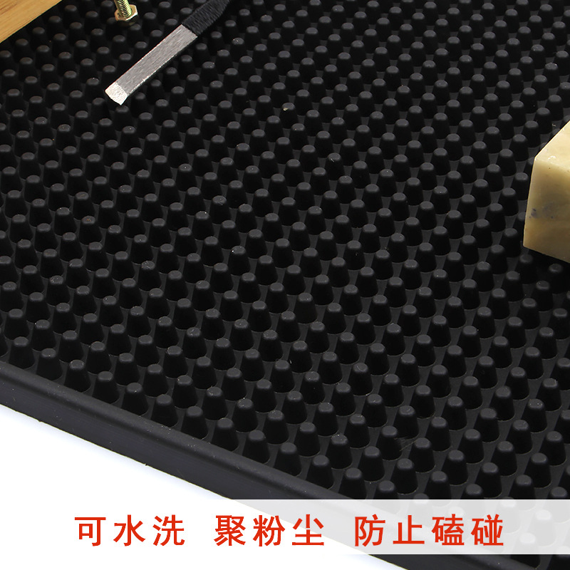 Washable Seal Carving Work Dust-proof Mat Bar Counter Rectangular Wine Glass Drain Mat Rubber Seal Worktable Table Mat