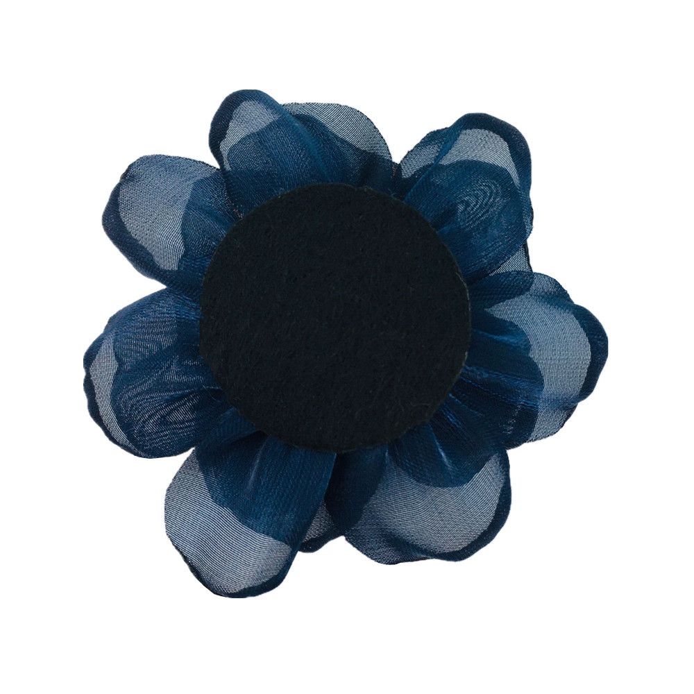 in stock 6cm organza dry plate flower Korean handmade burnt edge flower clothing with corsage satin diy accessories