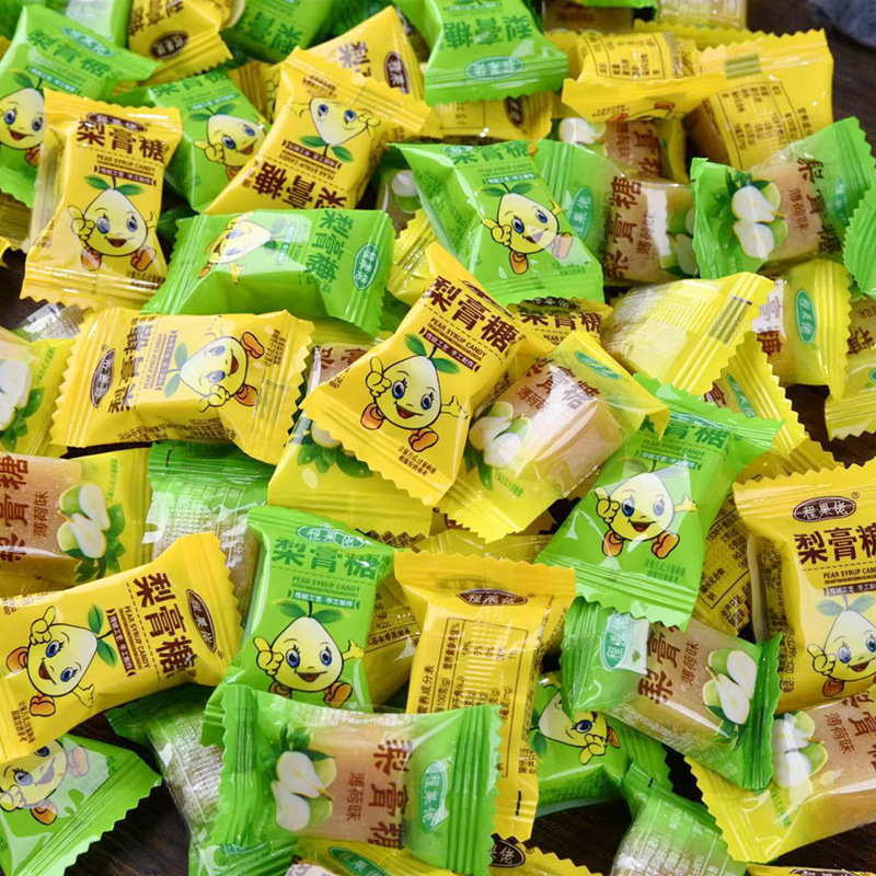 Running rivers and lakes stall fair pear cream sugar bulk mint flavor pear cream sugar wholesale internet celebrity snack supply
