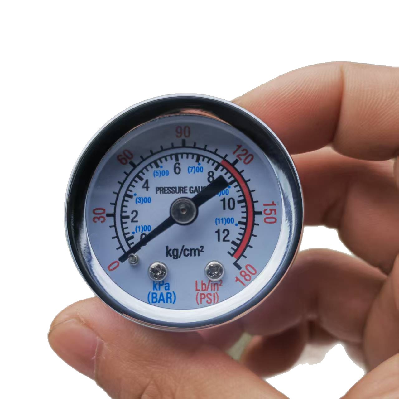 Y40 High-Precision Pressure Gauge Air Compressor Instrument Chrome-Plated Axial Pressure Gauge Pneumatic Tool 12kg