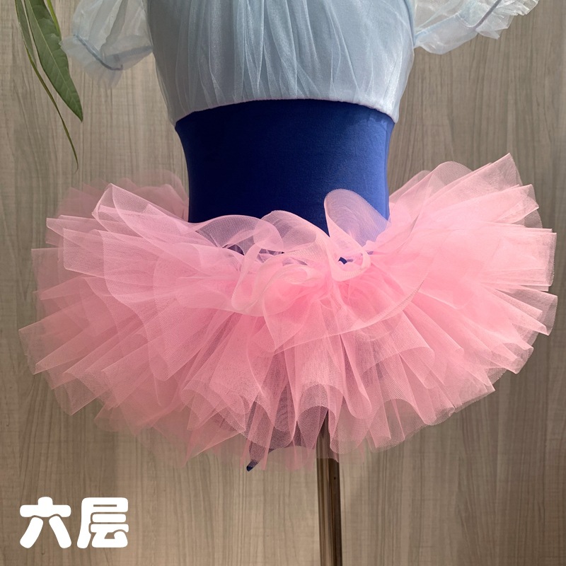 Children's Tutu Skirt Princess Female Short Six-Layer Mesh American Net Ballet Toddler Tutu Skirt Hundred Performance Organza