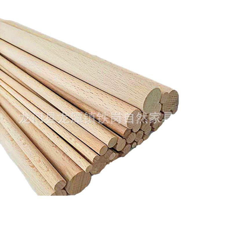 Wooden Crafts Size Beech Ash DIY Round Rods Wooden Sticks Round Wooden Strips Round Wooden Rods DIY Material Wooden