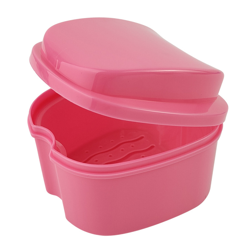 Denture Box Apple Plastic Invisible Bracket Storage Box Portable Orthodontic Holder Teeth Appliance Box