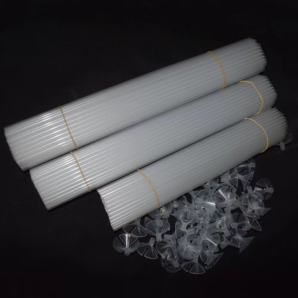 New material 40cm transparent latex balloon Rod support Rod thickened bold color hand mop White advertising 32
