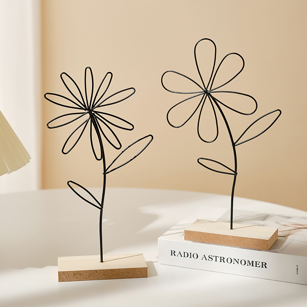 Скандинавские железные украшения, креативные цветочные орнаменты для ТВ-кабинета