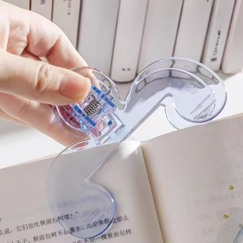 Book Clip Holder for Books, Transparent Clip Reading Stand, Test Paper Clip, Plastic Clip Book Clip Stand, High Appearance and Thickeneded