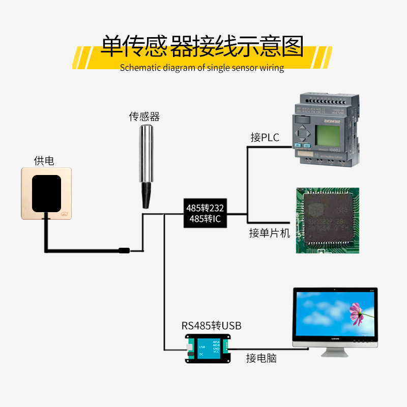 Immersion Type Liquid Level Transmitter Liquid Level Sensor Voltage Transmitter Immersion Type Water Level Sensor 4-20Ma
